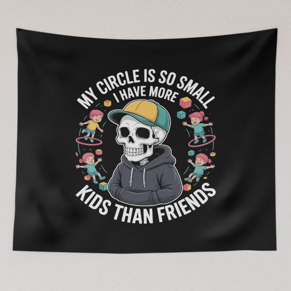 Item preview, Skull My Circle is So Small I Have More Than Friends designed and sold by BubblePancake.