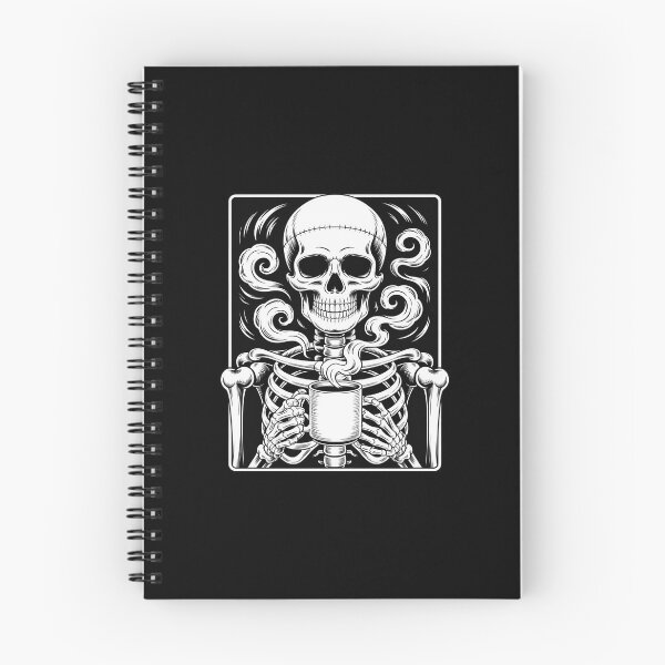 Item preview, Skull Skeleton Drinking Coffee Halloween Grunge designed and sold by BubblePancake.