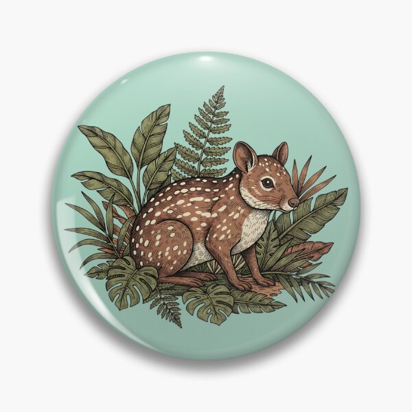 Item preview, Paca Resting Among Jungle Ferns and Leaves designed and sold by BirdsnStuff.