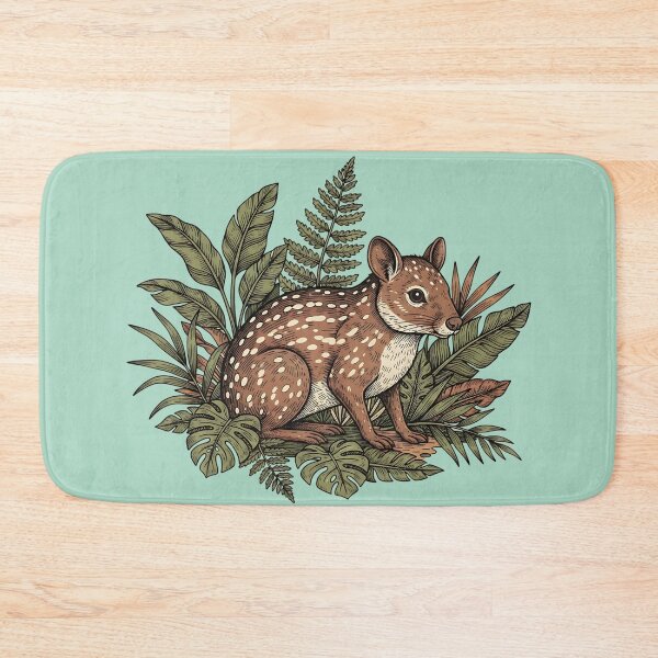 Item preview, Paca Resting Among Jungle Ferns and Leaves designed and sold by BirdsnStuff.