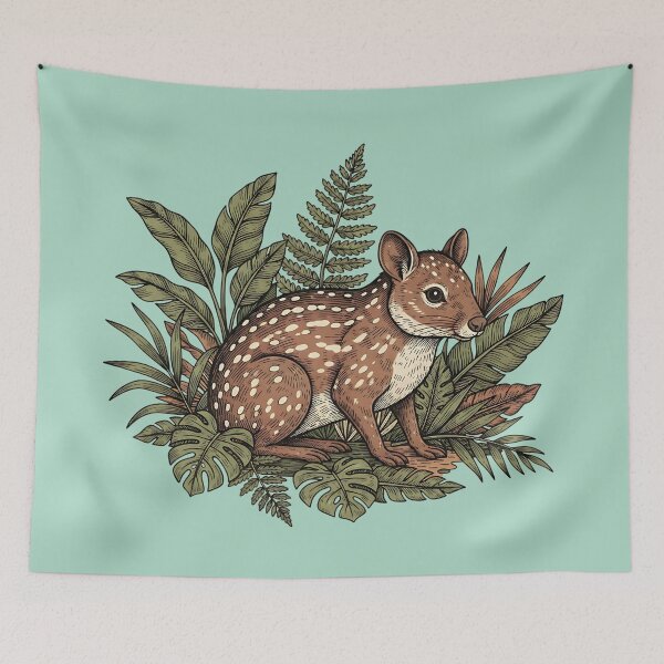 Item preview, Paca Resting Among Jungle Ferns and Leaves designed and sold by BirdsnStuff.
