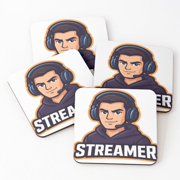 Item preview, “Pro Gamer Streamer Avatar | Cool Gaming Mascot Logo for Stickers & T-Shirts | Esports Cartoon Character” designed and sold by TrendMixDesigns.