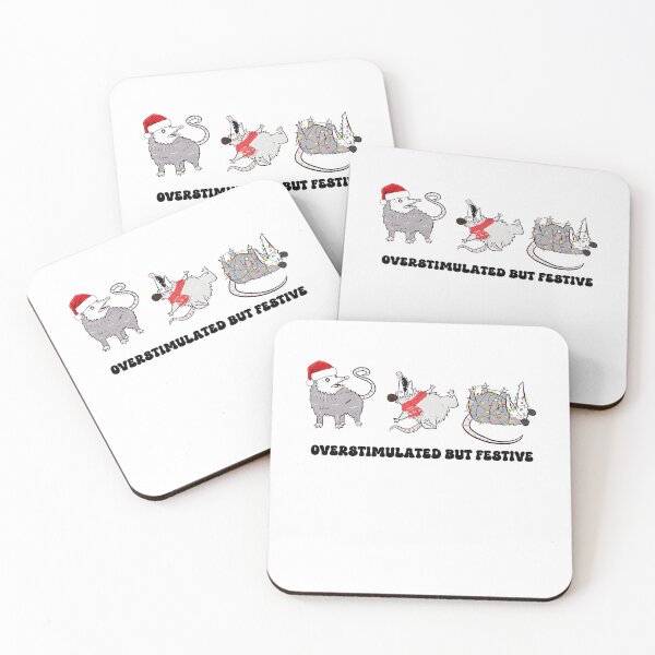 Item preview, Overstimulated but Festive Possum Christmas designed and sold by Milekhinromanro.