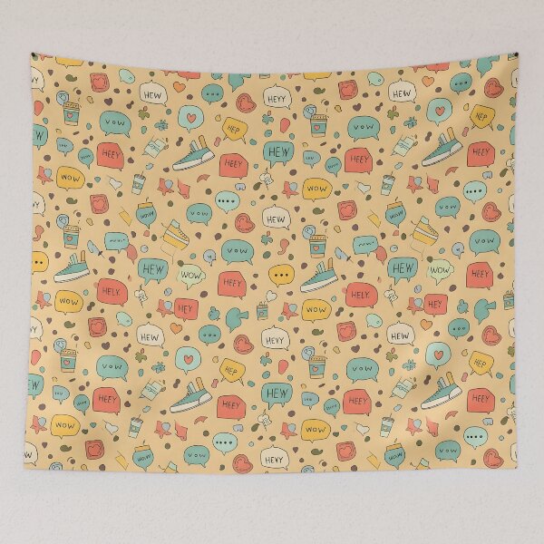 Item preview, Chatty Doodle Pattern designed and sold by Kaleidoscope Print.