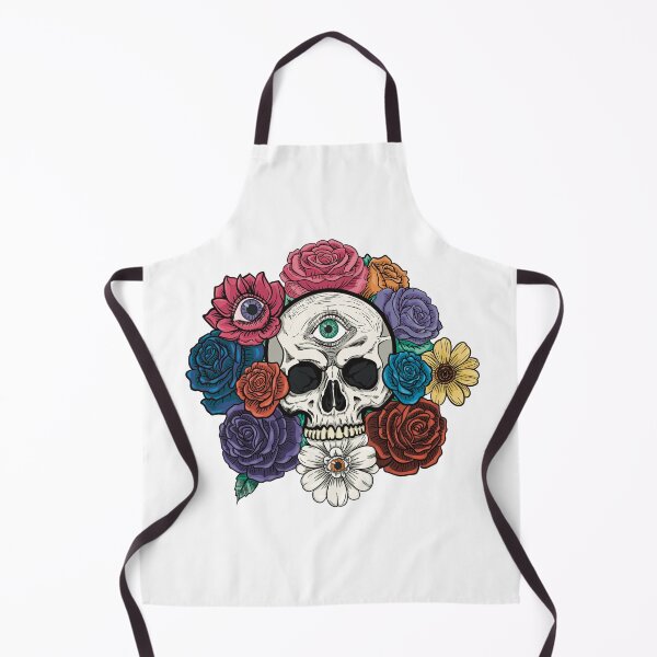 Item preview, Third-Eye Skull & Roses Floral Illustration designed and sold by JP Creative Grit.