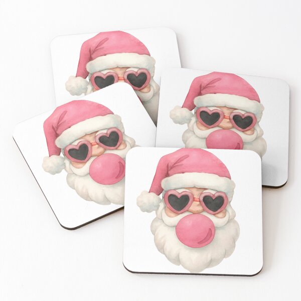 Item preview, Bubblegum Santa With Attitude – Candy Pink Christmas designed and sold by A Little Unhinged.