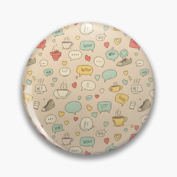 Item preview, Coffee & Chat Doodle Pattern designed and sold by Kaleidoscope Print.