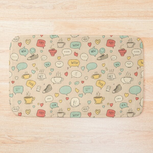 Item preview, Coffee & Chat Doodle Pattern designed and sold by Kaleidoscope Print.
