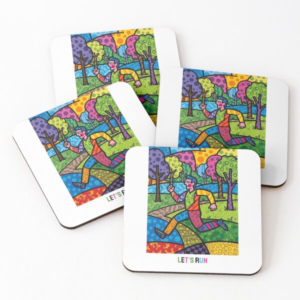 Item preview, "Let's Run" Vibrant Pop Art Runner M designed and sold by KiwiRider.