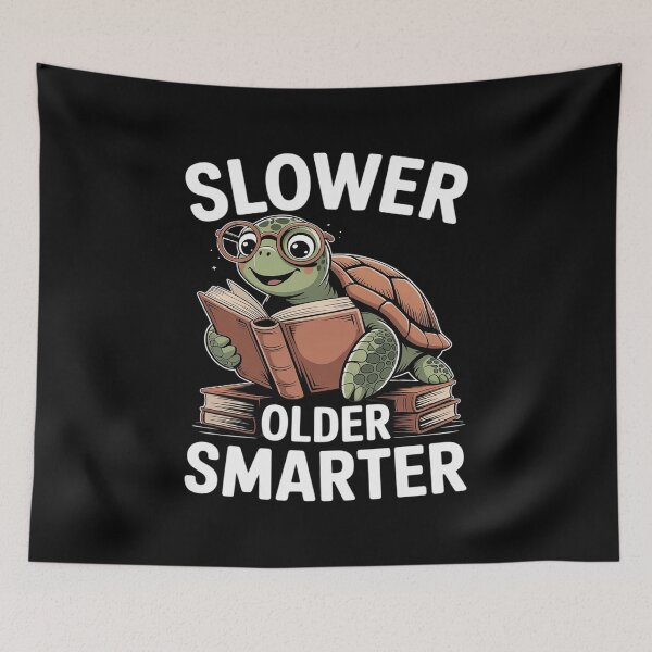 Item preview, Slower Older Smarter Turtle Wise Reading Book Lover Apparel designed and sold by SnackPAC.