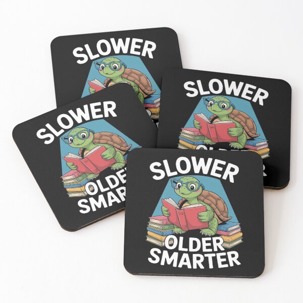 Item preview, Slower Older Smarter Turtle Wise Reading Book Lover designed and sold by SnackPAC.
