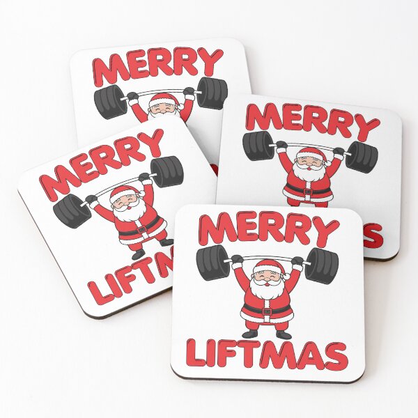 Item preview, Merry Liftmas – Strong Santa Gym Christmas Design designed and sold by A Little Unhinged.