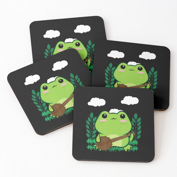 Item preview, Cottagecore Aesthetic Cute Kawaii Frog Playing Banjo Guitar designed and sold by GeorgeneCharlo.