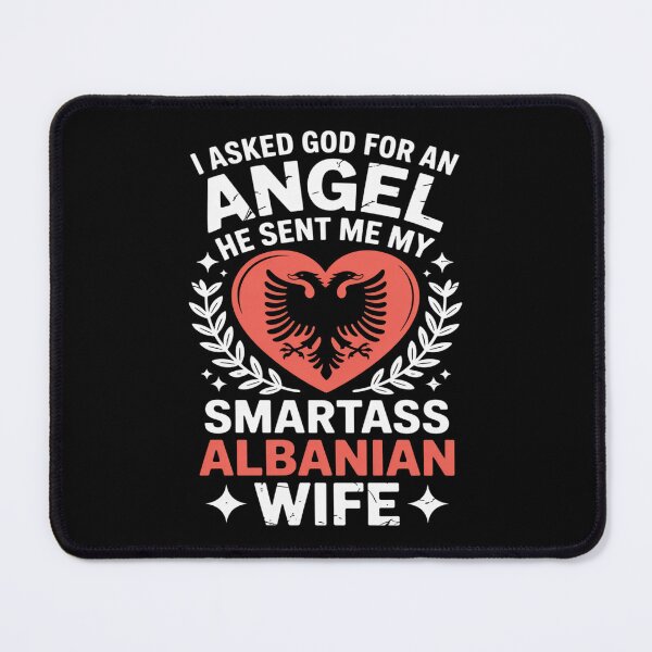 Item preview, Smartass Albanian Wife Albania Flag Spouses designed and sold by SnackPAC.