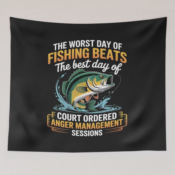 Item preview, the worst day of fishing beats court ordered Outdoor Rod designed and sold by AvagondaMind.