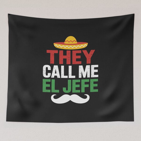 Item preview, They Call Me El Jefe Fiesta Mexican Party Hat designed and sold by AvagondaMind.