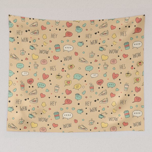 Item preview, Cozy Doodle Chat Pattern designed and sold by Kaleidoscope Print.