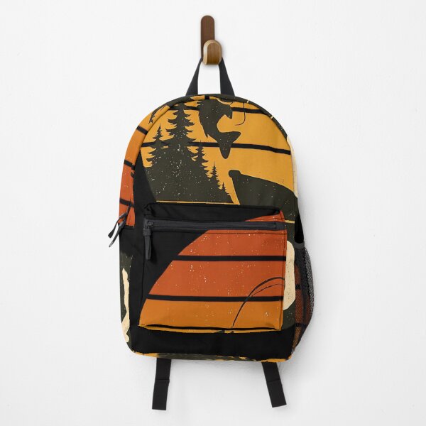 Item preview, HOOK Fishing Retro Sunset Vintage Fisherman Badge designed and sold by oynipshop.