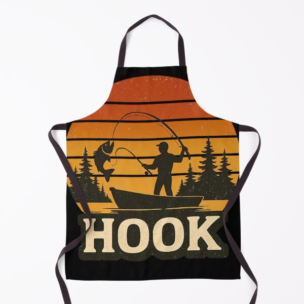 Item preview, HOOK Fishing Retro Sunset Vintage Fisherman Badge designed and sold by oynipshop.