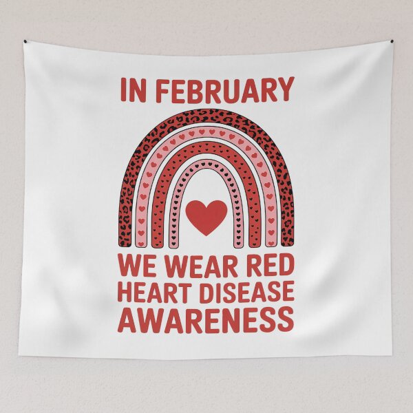 Item preview, In February We Wear Red for Heart Disease Awareness designed and sold by Formatage.