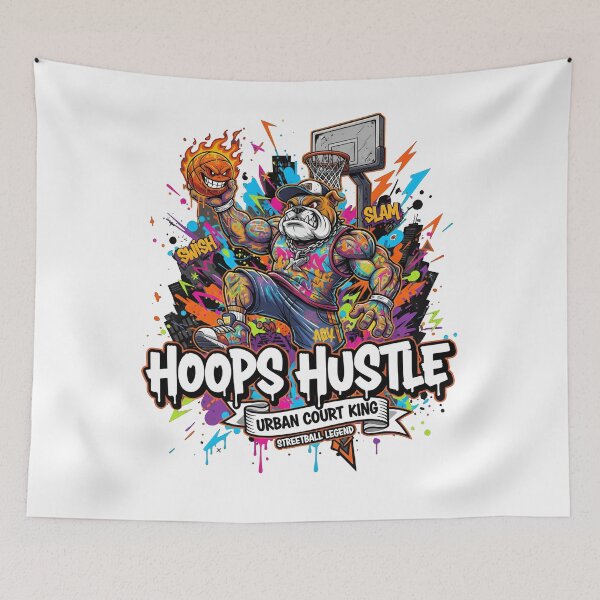Item preview, Hoops Hustle Urban Court King designed and sold by FGworks.