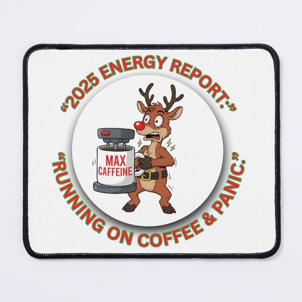 Item preview, Max Caffeine Reindeer — Funny Corporate Christmas Gift | Coffee & Panic Humor designed and sold by MskynextDigitalstudio.
