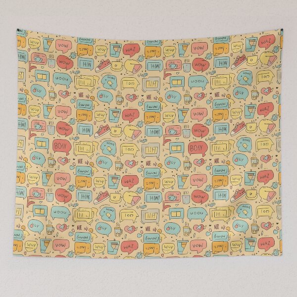 Item preview, Playful Chat Doodles designed and sold by Kaleidoscope Print.