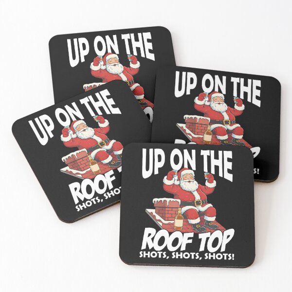 Item preview, Up On The Rooftop Funny Santa Christmas Drinking Humor designed and sold by LauraLydiaa.