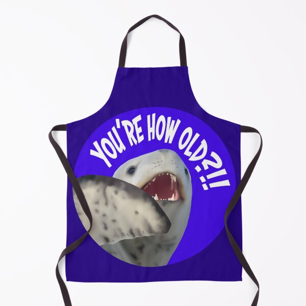 Item preview, You're how old - Leopard Seal on blue designed and sold by GivernyKate.