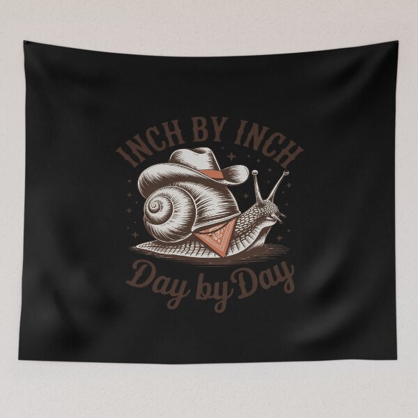Item preview, Snail Funny Snug Cowboys Snail Inch By Inch Day By Day designed and sold by LittleDame.
