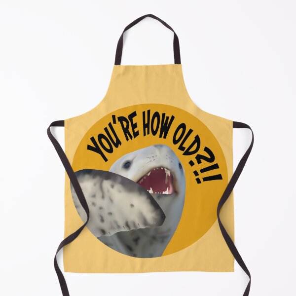 Item preview, You're how old - Leopard Seal on orange designed and sold by GivernyKate.