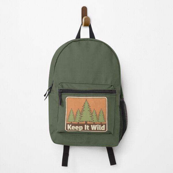 Item preview, Keep It Wild Retro Forest Badge – Outdoor Nature Design designed and sold by NoctaHike.