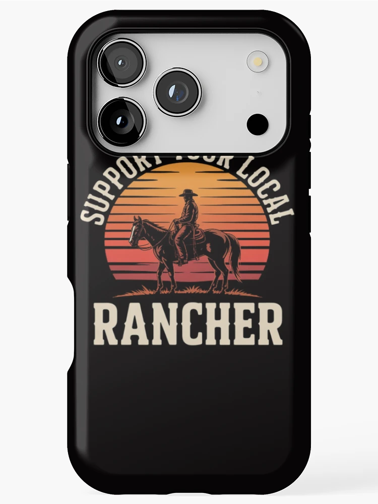 Thumbnail 1 of 4, iPhone Case, Support Your Local Ranchers - Cattle Ranch designed and sold by CareTopping.