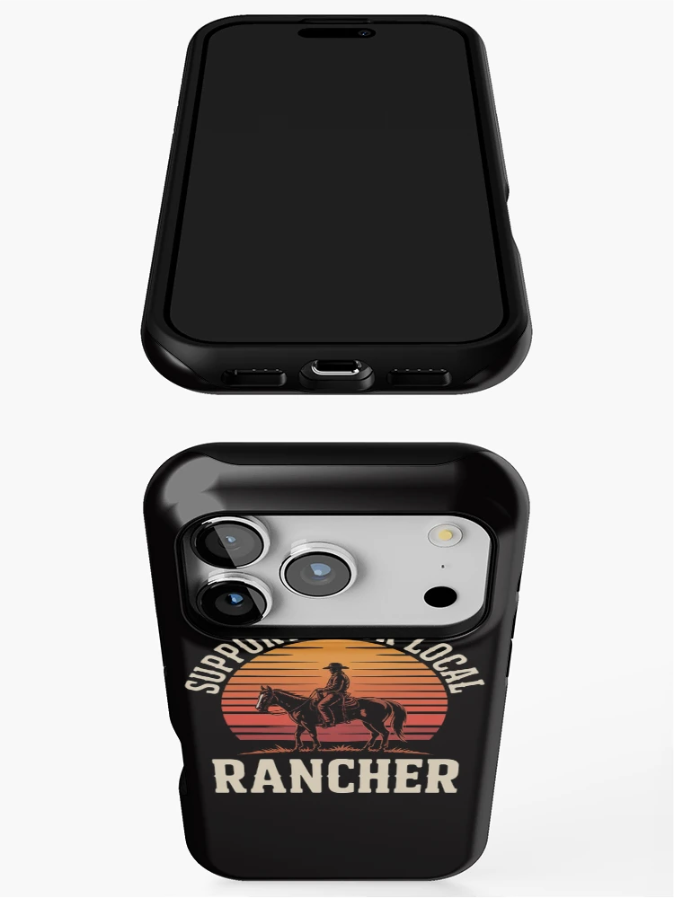 Thumbnail 3 of 4, iPhone Case, Support Your Local Ranchers - Cattle Ranch designed and sold by CareTopping.