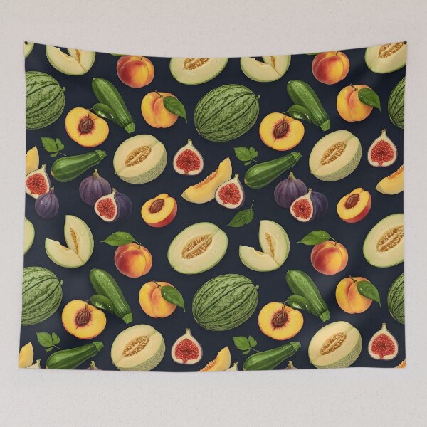 Artikelvorschau, Melon Garden Night entworfen und verkauft von Kaleidoscope Print.