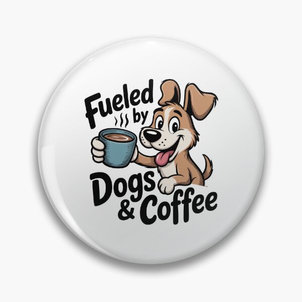 Item preview, Fueled by Dogs and Coffee Humor Character Minimalist Art Design designed and sold by TheCalmEdit.