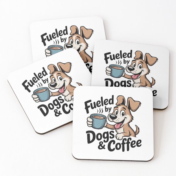 Item preview, Fueled by Dogs and Coffee Humor Character Minimalist Art Design designed and sold by TheCalmEdit.