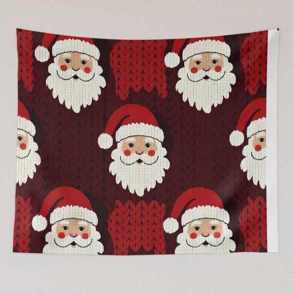 Item preview, Santa Claus Motif, Christmas theme, Knitted Fabric-look Texture, Red Background  (image size 8320x12480) designed and sold by Digital-Davinci.