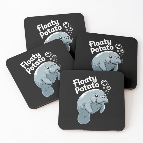Item preview, Floaty Potato Manatee Chubby Mermaid Funny Sea Cow Animal designed and sold by ReadySide.