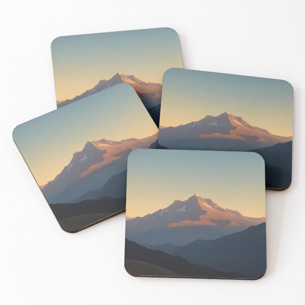 Item preview, Warm Sunrise Glow on Distant Snowy Peak designed and sold by REPTISLAV.