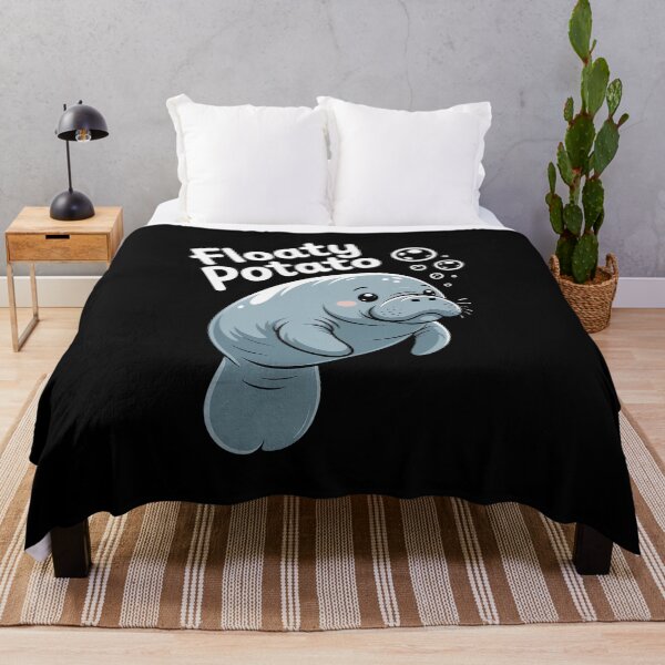 Item preview, Floaty Potato Manatee Chubby Mermaid Funny Sea Cow Animal designed and sold by ReadySide.