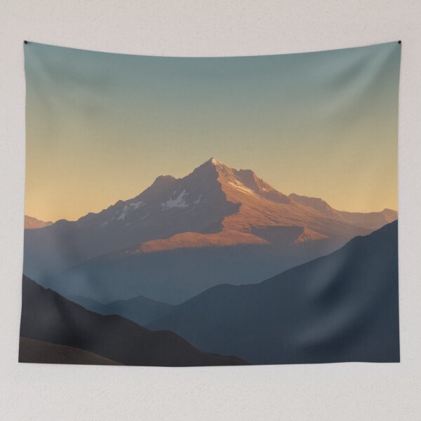 Item preview, Warm Sunrise Glow on Distant Snowy Peak designed and sold by REPTISLAV.