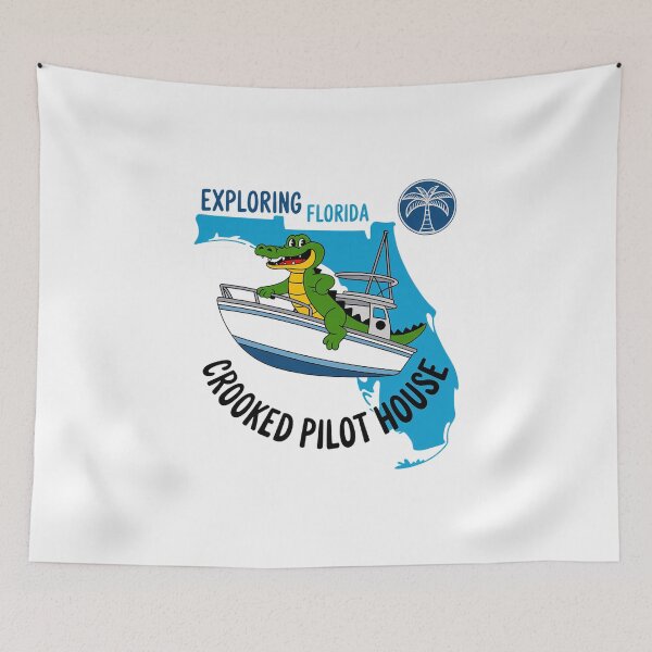 Item preview, Exploring Florida with Alligator on a Boat Giving Thumbs up designed and sold by VasilisLamArt.