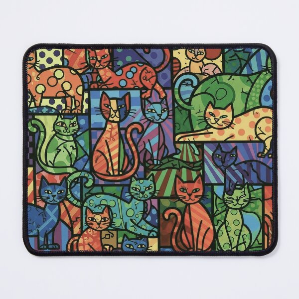 Item preview, Colorful Cats Pop Art Pattern designed and sold by KiwiRider.