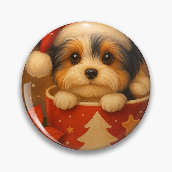 Item preview, Lindo cachorro navideño Biewer Yorkie en taza festiva designed and sold by GivingJoy.