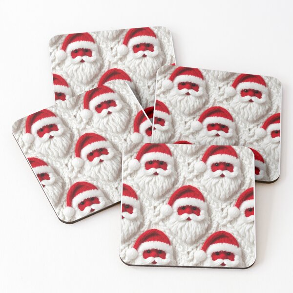 Item preview, Santa Claus Motif, Christmas theme, Knitted Fabric-look Texture, White Background  (image size 8320x12480) designed and sold by Digital-Davinci.