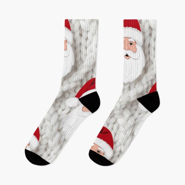 Item preview, Santa Claus Motif, Christmas theme, Knitted Fabric-look Texture, White Background  (image size 8320x12480) designed and sold by Digital-Davinci.