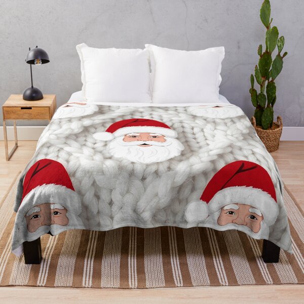 Item preview, Santa Claus Motif, Christmas theme, Knitted Fabric-look Texture, White Background (image size 8320x12480) designed and sold by Digital-Davinci.