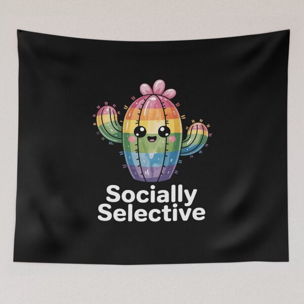Item preview, Socially Selective Funny Introvert Cactus designed and sold by GasVille.