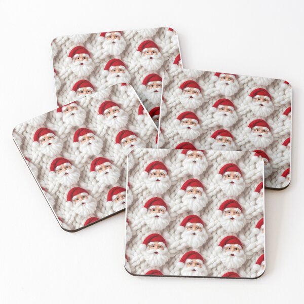 Item preview, Santa Claus Motif, Christmas theme, Knitted Fabric-look Texture, White Background  (image size 8320x12480) designed and sold by Digital-Davinci.
